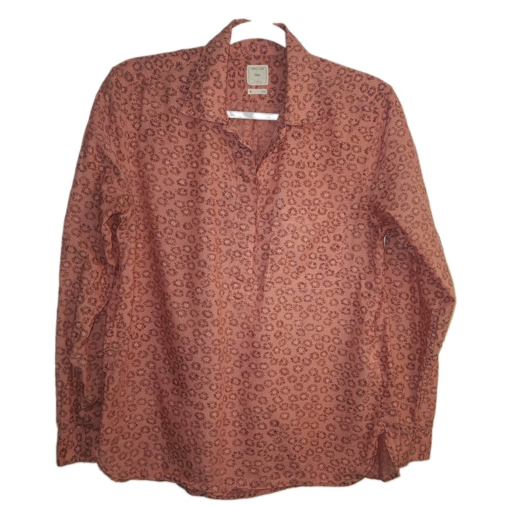 Gap Pink Cheeta Long Sleeve Button Up Top
MEDIUM